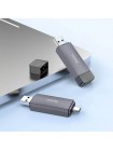 Кардридер Hoco HB45 USB-A / Type-C 3.0 → SD и microSD (до 2 ТБ)